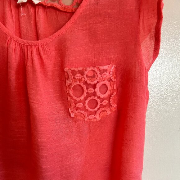 Orange lacy top size M - Picture 3 of 4